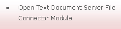 Text Box: Open Text Document Server File Connector Module